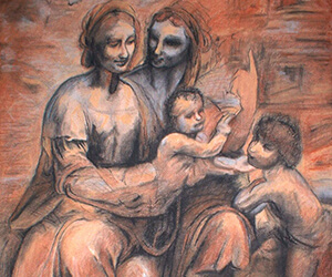 illustration - da vinci virgin & child