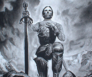 illustration drawing - joan of arc