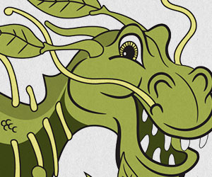 illustration digital - leaf draggin illustration